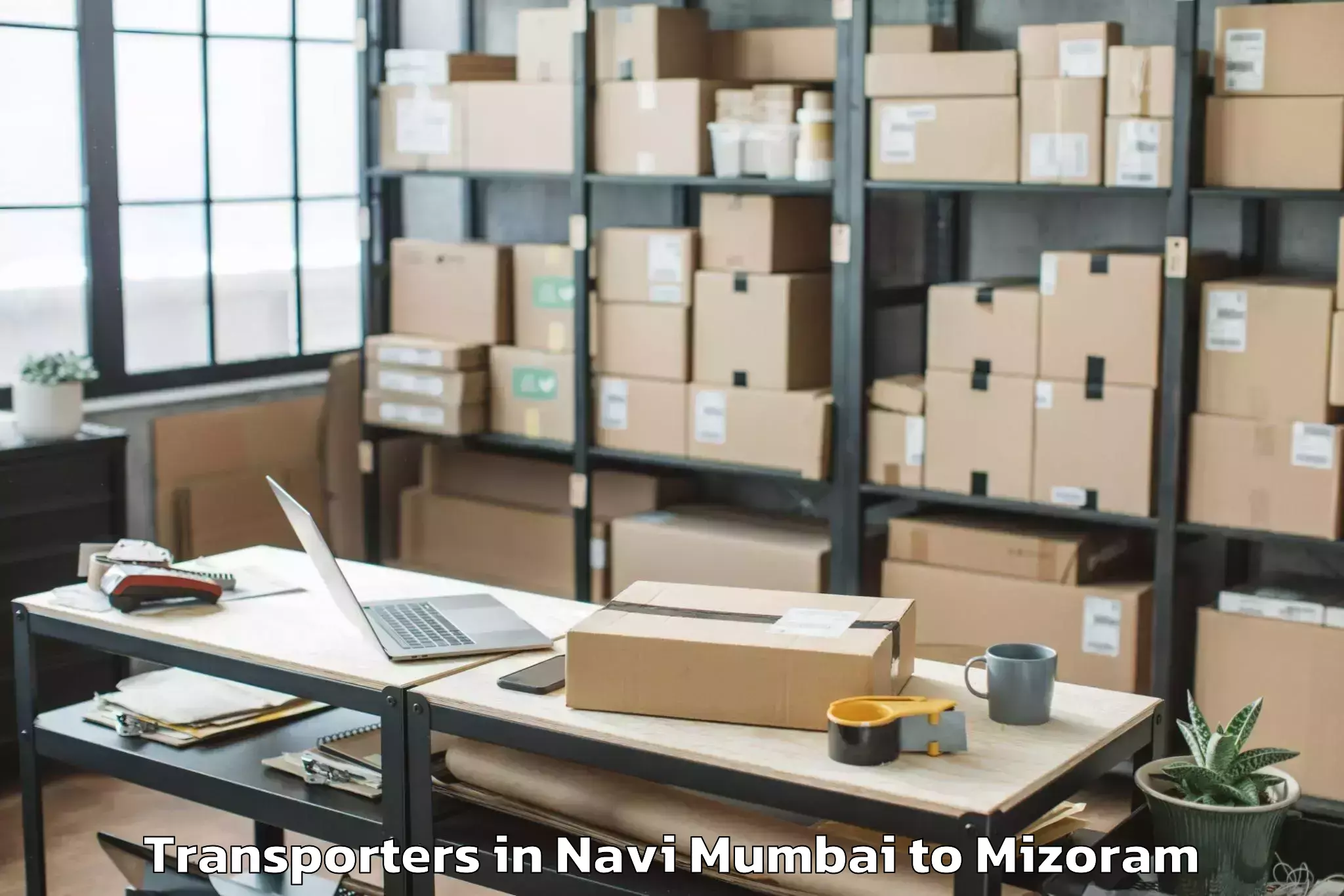 Easy Navi Mumbai to East Lungdar Part Transporters Booking